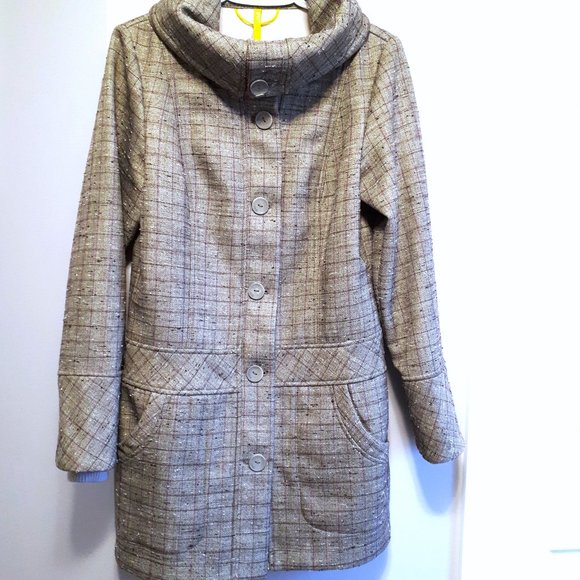 Lole Jackets & Blazers - Lole Grey Coat with Purple Accents